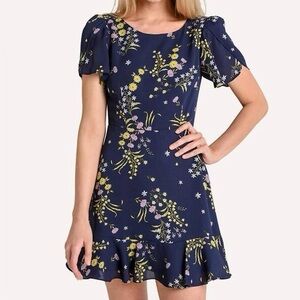 BB DAKOTA Floral Navy Dress
